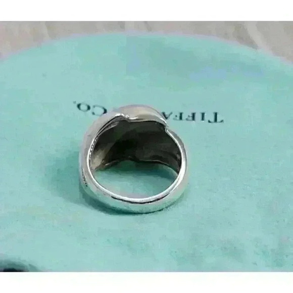 Tiffany & Co Sterling Silver 18kt Yellow Gold Shrimp Ring Size 5 - Picture 5 of 13